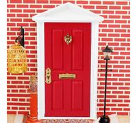 Cryfokt Mini Puerta de Muñecas para Decoración de Casas de Muñecas, Materiales Seguros y No Tóxicos, Juegos Creativos Infantiles y Escenarios Imaginativos de Casas [Metal, Madera, 7 *