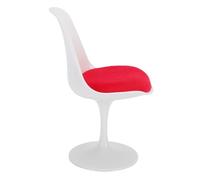Cryfokt Mini Silla Giratoria, Muebles de Casa de Muñecas de Diseño Giratorio Elegante para un Espacio de Juego Imaginativo (Blanco Rojo)