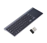 Cryfokt Mini Teclado Compacto con USB Inalámbrico 2.4G, Teclados Inalámbricos Delgados para PC de Escritorio, Portátil, Teclado Portátil, Pequeño para Viajes