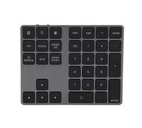 Cryfokt Mini Teclado Numérico Inalámbrico Negro de 34 Teclas para PC, Viajeros Compatibles con Conveniente
