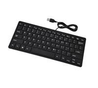 Cryfokt Mini Teclado, Teclado con Cable, Compatibilidad de Amplia Compatibilidad Altamente Sensible Ultra Delgada Duradera para el Viaje de Negocios en el Hogar (Black)