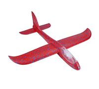 Cryfokt Modelo de Avión Lanzador con Bola de Acero en Equilibrio, Divertidas Luces Brillantes para Las Noches, Ideal para Que los Niños Jueguen Al Aire Libre (Rojo)