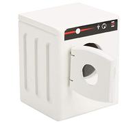 Cryfokt Modelo de Lavadora Blanca de Madera de Casa de Muñecas 1:12, Duradera para Muñecas, Decoración en Miniatura para Sala de Estar y Dormitorio de Casa de 1:12, Hecha de Madera (White)