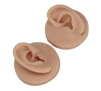 Cryfokt Modelo de Oreja Humana Modelo de Práctica de Perforación de Silicona de Alta Simulación para Accesorios de Exhibición de Costura de Oreja, Silicona Suave, 1 par para Práctica de Perforación
