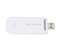 Cryfokt Módem WiFi, Enrutador Inalámbrico USB LTE 4G Módem USB 8 Dispositivos Conectados Seguros 150 Mbps para Teléfonos Móviles (White)