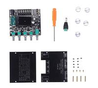 Cryfokt Módulo Amplificador de Potencia Digital Caja Amplificadora de Potencia de Canales Izquierdo Derecho de Alta para de Audio Doméstico 2.1 Canales, 20-100 W, 4-8 Ω