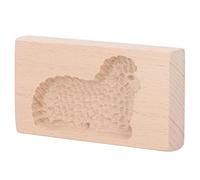 Cryfokt Molde de Madera para Galletas, Sello de Prensa de Galletas con Animales Vivos para Desmoldar Fácilmente, Hornear, Madera de Haya, 1 Pieza (corderito)
