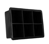 Cryfokt Molde para Hielo de Silicona de 6 Rejillas, Bandeja para Cubitos de Hielo de Grado Alimenticio, Molde para Hacer Cocina Casera, Cubos Convenientes para Hogares, Oficinas y Bares