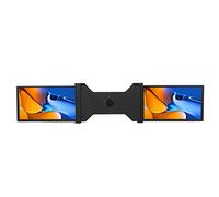 Cryfokt Monitor Portátil Triple, Extensor de Monitor de Portátil de 15,4 Pulgadas, Soporte Escalable de Potencia de Pantalla FHD 1080P IPS, Monitor de Computadora para Juegos (Negro)