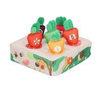 Cryfokt Muñeca de Zanahoria Colorida, Juego Extraíble, Juguete Educativo de Felpa Vegetal para Niños Pequeños, Diversión y Aprendizaje (1-6)