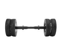 Cryfokt Neumático de Eje Trasero sin Motor, Duradero, Resistente a Impactos para Remolque RC, Accesorios de Cubo de Rueda con Patrón de Grava para Tractor 1/14 para Entusiastas de RC