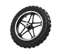 Cryfokt Neumático Delantero de Goma de 2,5 a 10 Pulgadas para 47, 49, 2 Tiempos, Apto para Mini Moto de Cross, Rueda de Bicicleta de Bolsillo Resistente a la Corrosión con Tubo Interior Engrosado