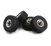 Cryfokt Neumáticos de Goma con Control Remoto, Diseño Avanzado con Rueda Hexagonal de 7 Mm para Automóvil Axial SCX24 TRX4M, Juego de 4 para Entusiastas del Bricolaje (Bronce)