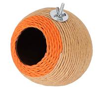 Cryfokt Nidos de Pájaros Tejidos Hechos a Mano para Loros y Hámsteres, Jaula de Anidación de Cáscara de Ecológica, Suministros Elegantes para Mascotas Pequeñas, 14 Cm/5,5 Pulgadas