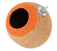 Cryfokt Nidos de Pájaros Tejidos Hechos a Mano para Loros y Hámsteres, Jaula de Anidación de Cáscara de Ecológica, Suministros Elegantes para Mascotas Pequeñas, 14 Cm/5,5 Pulgadas