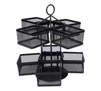 Cryfokt Organizador de Bolsas de té, Estante de Almacenamiento de Metal Giratorio 360, Soporte para Bolsas de té de Gran Capacidad con Base de 8 6x9 1 Pulgada para Organización de Encimera de