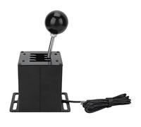 Cryfokt Palanca de Cambios con Simulador USB Palanca de Cambios de Aluminio para para Volante T300RS/GT, Cabezal de Bola Negro para ATS ETS Dust WRC Sim Racing Game