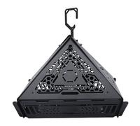 Cryfokt Pantalla de Lámpara Hueca, Pantalla de Acero Inoxidable de 6,5x6,5x6,1 Pulgadas con Patrones de Sombra en Capas, Diseño Hueco de Pirámide, Cubierta de Luz Geométrica para