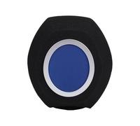 Cryfokt Parabrisas de Micrófono, Espuma de Alta Densidad y Malla Acústica para Reducción de Ruido, con Sujeción Ajustable para Micrófonos Dinámicos de Condensador, Se Adapta a Estudio y (Red azul)