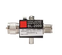 Cryfokt Pararrayos Coaxial de Alto Rendimiento PL259 Hembra a Macho Protector contra Sobretensiones de Rayos de 400 W para Antena de Edificio, Pararrayos Lleno de Gas Fácil de Usar, Ancho de Banda