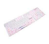 Cryfokt Pegatinas para Teclado, Calcomanías Transparentes para Botones de Teclas en Inglés para la Mayoría de Teclados Mecánicos, Paquete de 2 Ordenadores Portátiles de PVC para Usuarios de /