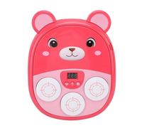 Cryfokt Perforadora Musical para Niños con Diseño de Oso y Objetivo de Pared para Desarrollo de Habilidades para Actividad Física en Casa (Pink)