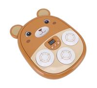 Cryfokt Perforadora Musical para Niños con Diseño de Oso y Objetivo de Pared para Desarrollo de Habilidades para Actividad Física en Casa (Brown)
