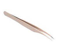 Cryfokt Pisas de Pestañas Individuales, Pinzas de Extensión de Pestañas Convenientes Semi Curvadas para Maquillador para Mujer (#4)