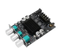 Cryfokt Placa Amplificadora de Potencia 100Wx2 Módulo Amplificador de Subwoofer Confiable de Dos Canales DC12-24V con Protección contra Sobrecalentamiento para Audiófilos y Amantes de la Música