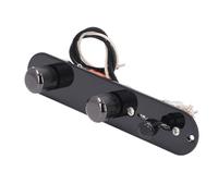 Cryfokt Placa de Control de Guitarra Cargada Precableada para Pastillas Humbucker, Interruptor de Hoja de 3 Vías para Piezas de Guitarra Eléctrica Telecaster, Aleación de Aluminio Negro