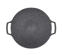 Cryfokt Plancha de asar redonda de aleación de aluminio, Plancha de asar de calentamiento rápido y uniforme Apta para estufa de butano, placa de inducción, estufa eléctrica de cerámica