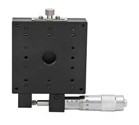 Cryfokt Plataforma Lineal SEMX80-AS, Mesa Deslizante Micrométrica Manual de 80x80 Mm con Guía de Rodillos Transversales, para Inspección de Laboratorio y Posicionamiento mecánico.