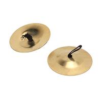 Cryfokt Platillos de Dedo de Cobre Puro, Campana de Dedo Compacta Exquisita para de Baile para Danza del Vientre, 2 Piezas, Baile de Graduación (GOLD)