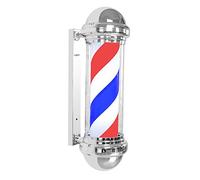 Cryfokt Poste de Barbero LED Giratorio e Impermeable, Letrero Iluminador para Peluquería, Material Ecológico