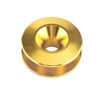 Cryfokt Práctico Kit de Montaje de Arandela de Parachoques de Aluminio, Fácil Instalación para el Compartimento del Motor del Coche, Cubierta de Escotilla Delantera para Maletero (YELLOW)