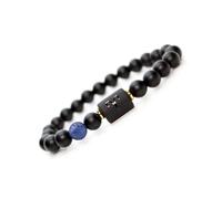Cryfokt Pulsera Elástica con Cuentas Negras, Joyería de Buena Suerte para Hombres y Mujeres, Material Duradero para Buena Fortuna y Regalos (Libra)