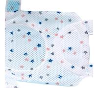Cryfokt Red de Baño para bebé, Soporte de Malla Ajustable Seguro para Recién Nacidos, Protección de la Columna Vertebral para un Baño Cómodo, Blanco (Estrella)