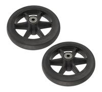 Cryfokt Reemplazo de Rueda de Silla de Ruedas Eléctrica Enrollable de 6 Pulgadas, 2 uds., para Sillas de Eléctricas, Resistente Al Desgaste, Negro