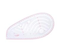 Cryfokt Regla de Manga, Herramienta de Disfraz de Melocotón, Diseño Transparente para una Medición Precisa, Regla de Sisa de Plástico PVC de 2 * 30cm