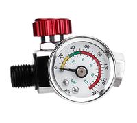 Cryfokt Regulador de Presión de Aire G1/4 140PSI con Manómetro para Pintura en Aerosol, Chorro de, Pulverizador HVLP, Corte por Plasma, Hierro y Plástico Duraderos