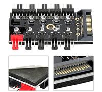 Cryfokt Regulador de Temperatura del Concentrador del Ventilador del Chasis de la Computadora con Cable PWM, Concentrador de Enfriamiento de PC para CPU, para Ventilador de 3 Pines/4 Pines de la (#2)