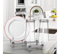 Cryfokt Rejilla Retráctil para Secar Tazas para Encimera de Cocina, Soporte Portátil y Ecológico, Organiza hasta 7 Tazas, Color Verde Claro o Gris Claro (gris)