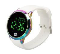 Cryfokt Reloj Digital para Hombre con Estilo, Pantalla Redonda a Color, Alarma, Reloj Deportivo para Natación en Aguas Poco Profundas, Material de Aleación (Talla Grande)