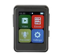 Cryfokt Reproductor MP3 Portátil Bluetooth 5.0 con Pantalla Táctil Completa y Radio FM para Audiófilos Estructura Metálica de 1,8 Pulgadas (Tarjeta de Memoria de 32GB)