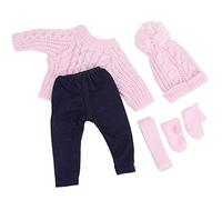 Cryfokt Ropa para Muñecas de 18.0 in, Suéter Dulce, Pantalones, Sombreros, Bufanda, , Perfecto para Regalos de Cumpleaños y Navidad, Ideal para Actividades Entre e Hijos (Q18-786 Jersey Rosa Claro