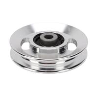 Cryfokt Rueda de Polea de Rodamiento Universal para una Operación Segura del Cable y Compatibilidad Versátil con Ejercicios Aleación de Aluminio Plateado 3.46" X 0.47" 1 Unidad (88 mm de diámetro)