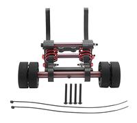 Cryfokt Ruedas Head-Up RC, con Juego Completo de Tornillos para X-MAX 6S 8S 1/5 RC Trucks, Construcción de Plástico Metálico, Distancia de Neumáticos de 150 Mm (Black)