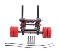 Cryfokt Ruedas Head-Up RC, con Juego Completo de Tornillos para X-MAX 6S 8S 1/5 RC Trucks, Construcción de Plástico Metálico, Distancia de Neumáticos de 150 Mm (Rojo)