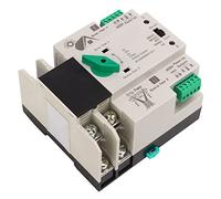Cryfokt RV Dual Power Interruptor de Transferencia Automática Circuito Miniatura Controlador Rápido para Fábricas, Centros Comerciales PC, Plata (100A)