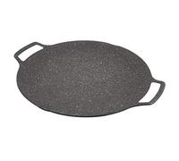 Cryfokt Sartén para Parrilla de Barbacoa Coreana Antiadherente, Sartén Teppanyaki de Aleación de Aluminio para Acampar y Al Aire Libre (Tipo Universal 30cm)